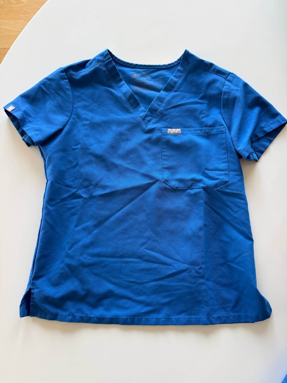 Figs - Royal Blue V-Neck Pocket Top Scrub - XXS
